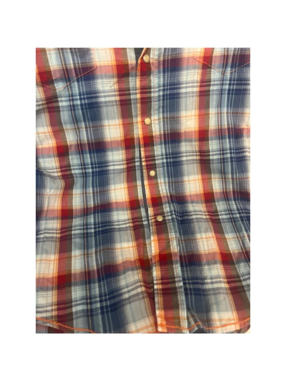 NWT Roper Wear the West Mens Plaid Western Snap Front Shirt Blue Red S NEW   AB - Picture 4 of 9